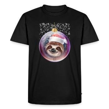Chemise de Noël paresseuse Neige de Noël - T-shirt Premium bio Homme - noir - Devant - Nico (187cm)