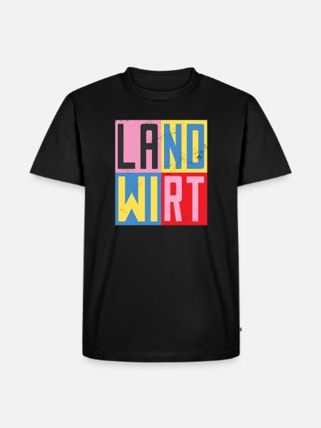 Landwirt Design - Männer Premium Bio T-Shirt - Schwarz