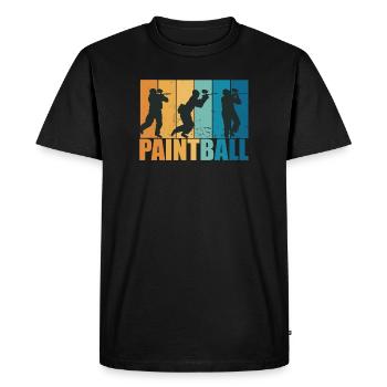 Paintball Paintballer Gotcha Vintage Cadeau - T-shirt Premium bio Homme - noir - Devant - Nico (187cm)