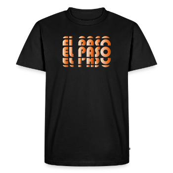 El Paso Gradient Grid - Men's Premium Organic T-Shirt - black - Front - Nico (187cm)