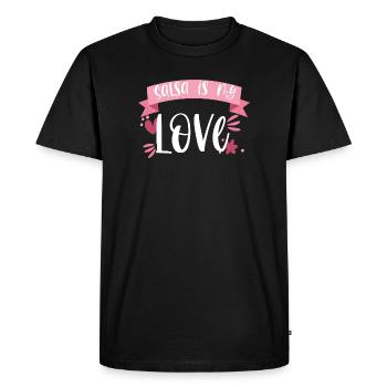 Salsa is my Love! Latino Dancer Gift - Men's Premium Organic T-Shirt - black - Front - Nico (187cm)