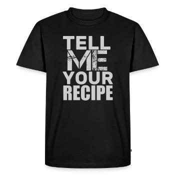 Raconter la recette - T-shirt Premium bio Homme - noir - Devant - Nico (187cm)