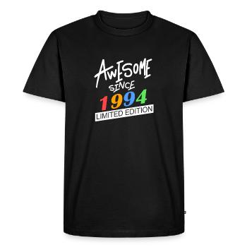 1994 - Born 1994 - Year of birth 1994 - Men's Premium Organic T-Shirt - black - Front - Nico (187cm)