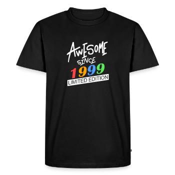 1999 - Né 1999 - Année de naissance 1999 - T-shirt Premium bio Homme - noir - Devant - Nico (187cm)