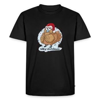 Noël soyeux - T-shirt Premium bio Homme - noir - Devant - Nico (187cm)