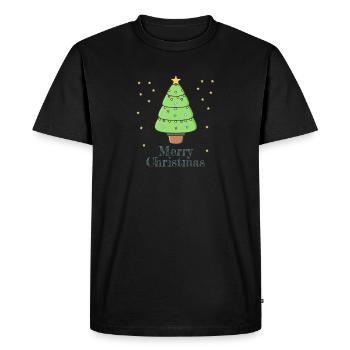 Merry Christmas - T-shirt Premium bio Homme - noir - Devant - Nico (187cm)