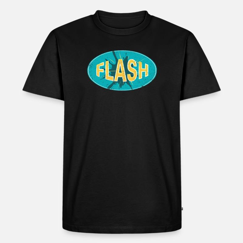 FLASH EMBLEM - Männer Premium Bio T-Shirt - Schwarz