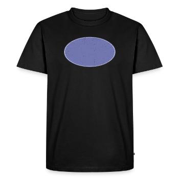 Oval Background Dirty Purple - Men's Premium Organic T-Shirt - black - Front - Nico (187cm)