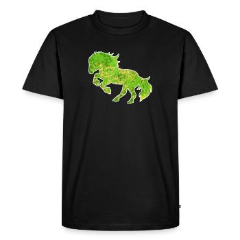 Chevaux galops Chevaux islandais Cheval Love Trot - T-shirt Premium bio Homme - noir - Devant - Nico (187cm)