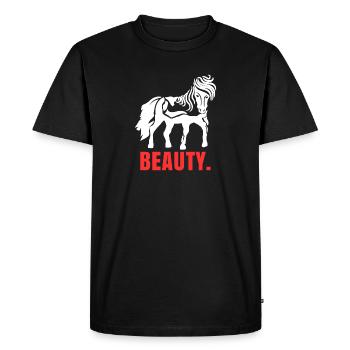 Chevaux islandais chevaux disant cheval amour amoureux des chevaux - T-shirt Premium bio Homme - noir - Devant - Nico (187cm)