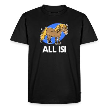 Déclaration de fou de cheval chevaux islandais poney islandais - T-shirt Premium bio Homme - noir - Devant - Nico (187cm)