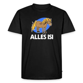 Icelandic Horses Icelandic Pony Statement Pony Horse Fan - Men's Premium Organic T-Shirt - black - Front - Nico (187cm)