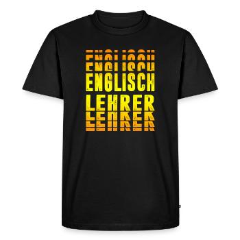 Conception de professeur d’anglais - T-shirt Premium bio Homme - noir - Devant - Nico (187cm)