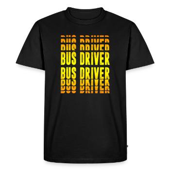 Conception de conducteurs de bus - T-shirt Premium bio Homme - noir - Devant - Nico (187cm)