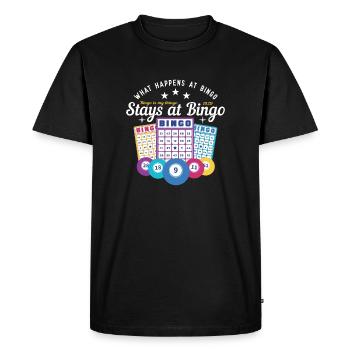 Bingo - ce qui se passe au bingo reste au bingo - T-shirt Premium bio Homme - noir - Devant - Nico (187cm)