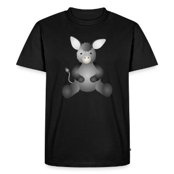 L’âne gris doré est un must pour les amoureux des animaux - T-shirt Premium bio Homme - noir - Devant - Nico (187cm)