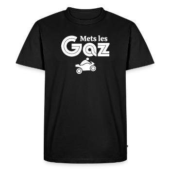 moto, fan de moto, motard - T-shirt Premium bio Homme - noir - Devant - Nico (187cm)