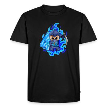 4ème anniversaire garçon 4 ans ninja - T-shirt Premium bio Homme - noir - Devant - Nico (187cm)