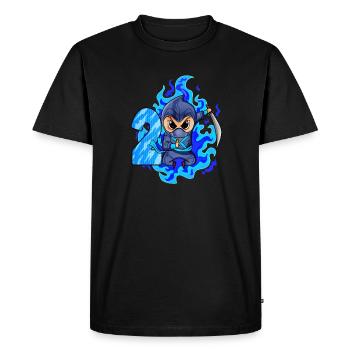 2ème anniversaire garçon 2 ans ninja - T-shirt Premium bio Homme - noir - Devant - Nico (187cm)