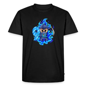 9ème anniversaire garçon 9 ans ninja - T-shirt Premium bio Homme - noir - Devant - Nico (187cm)