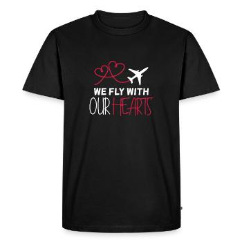 Cadeau de devis de pilote d’avion - T-shirt Premium bio Homme - noir - Devant - Nico (187cm)