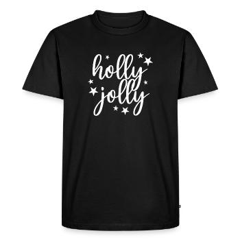Holly Jolly Noël Noël - T-shirt Premium bio Homme - noir - Devant - Nico (187cm)