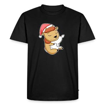 Bison Christmas Sleep Sleep Sleep - Men's Premium Organic T-Shirt - black - Front - Nico (187cm)
