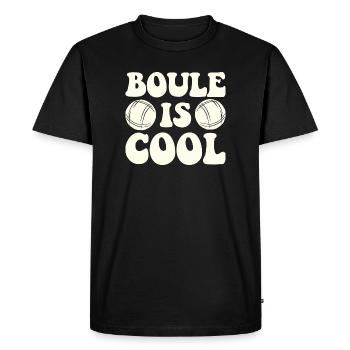 Boule est cool Dicton pour Bouler et Pétanque - T-shirt Premium bio Homme - noir - Devant - Nico (187cm)