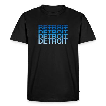 Bloc de police à gradient de Detroit - T-shirt Premium bio Homme - noir - Devant - Nico (187cm)