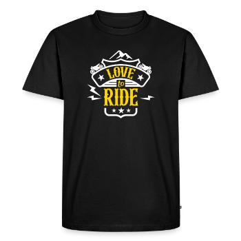 J’adore rouler - T-shirt Premium bio Homme - noir - Devant - Nico (187cm)