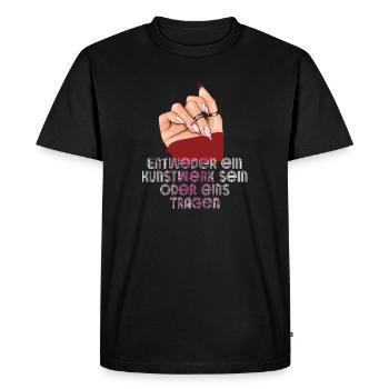 Either a work of art Being a nail designer - Men's Premium Organic T-Shirt - black - Front - Nico (187cm)