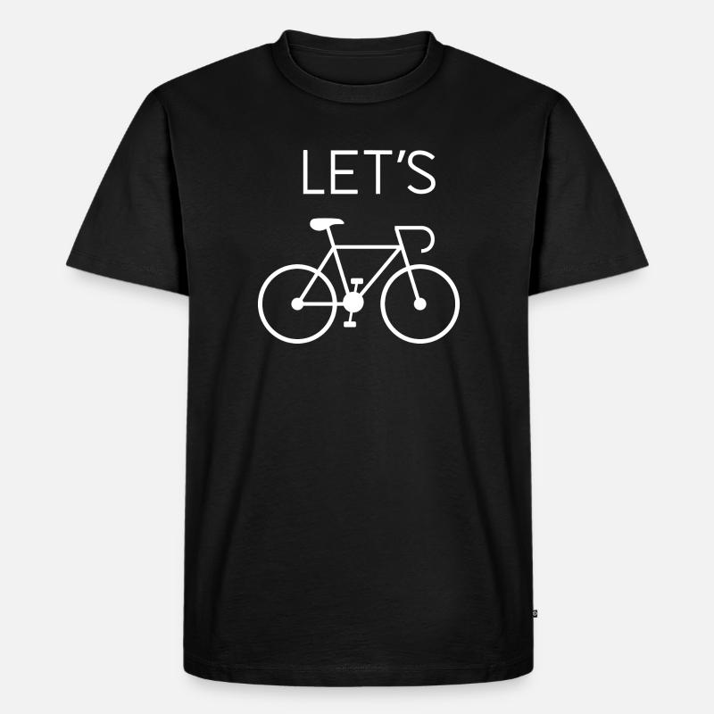 Let's Cycling - Männer Premium Bio T-Shirt - Schwarz