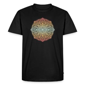 Mandala - Men's Premium Organic T-Shirt - black - Front - Nico (187cm)