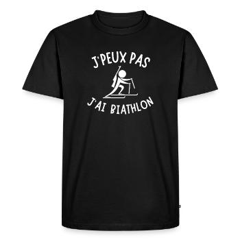biathlon, fan de biathlon - T-shirt Premium bio Homme - noir - Devant - Nico (187cm)