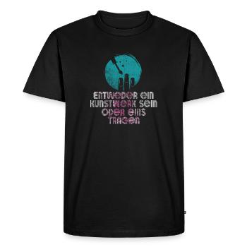Either a work of art Being a nail designer - Men's Premium Organic T-Shirt - black - Front - Nico (187cm)