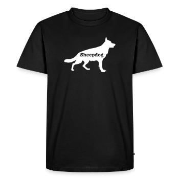 Chien de berger - T-shirt Premium bio Homme - noir - Devant - Nico (187cm)