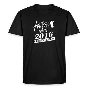 2016 - Vintage 2016 - Fantastic since 2016 - Men's Premium Organic T-Shirt - black - Front - Nico (187cm)