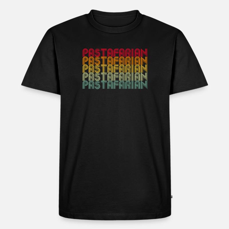 Rainbow Font Stack Pattern - Men's Premium Organic T-Shirt - black