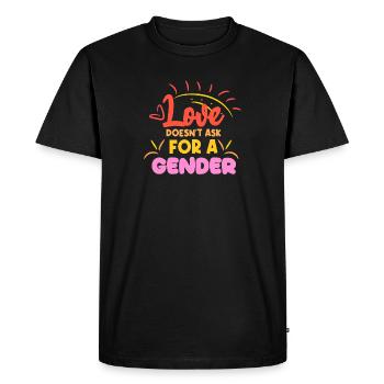 Déclaration LGBT Partenariat homosexuel - T-shirt Premium bio Homme - noir - Devant - Nico (187cm)