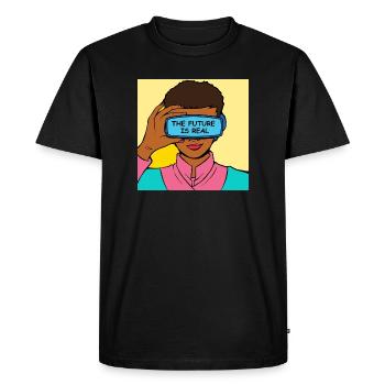 L’avenir, c’est Real VR Vision - T-shirt Premium bio Homme - noir - Devant - Nico (187cm)