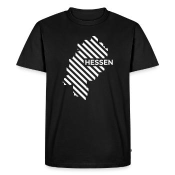Hesse Carte - T-shirt Premium bio Homme - noir - Devant - Nico (187cm)