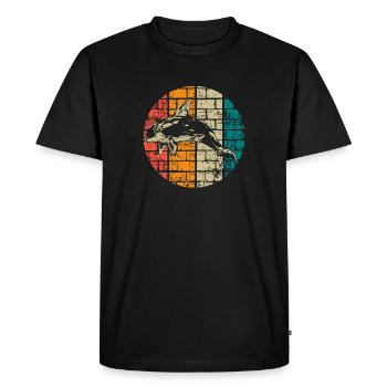 Orca Whale vintage - T-shirt Premium bio Homme - noir - Devant - Nico (187cm)