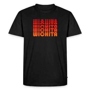 Développement des polices en gradient de Wichita - T-shirt Premium bio Homme - noir - Devant - Nico (187cm)