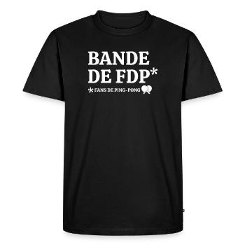 ping-pong, fan de ping-pong, club de ping-pong - T-shirt Premium bio Homme - noir - Devant - Nico (187cm)