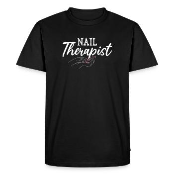 Thérapeute des ongles Drôle de nail - T-shirt Premium bio Homme - noir - Devant - Nico (187cm)