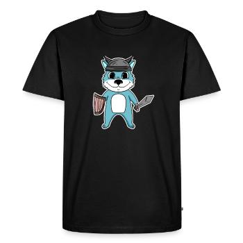 Viking Wolf - Men's Premium Organic T-Shirt - black - Front - Nico (187cm)