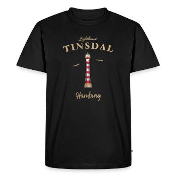 Phare de Hambourg Linsdal, Allemagne - T-shirt Premium bio Homme - noir - Devant - Nico (187cm)
