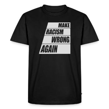 Rendre le racisme faux - T-shirt Premium bio Homme - noir - Devant - Nico (187cm)