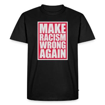 Rendre le racisme répréhensible - T-shirt Premium bio Homme - noir - Devant - Nico (187cm)