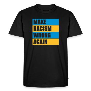Rendre le racisme répréhensible - T-shirt Premium bio Homme - noir - Devant - Nico (187cm)
